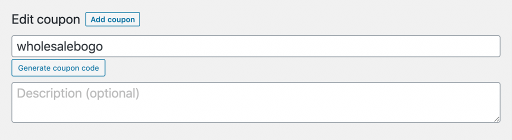 Creating a new woocommerce advanced coupon.