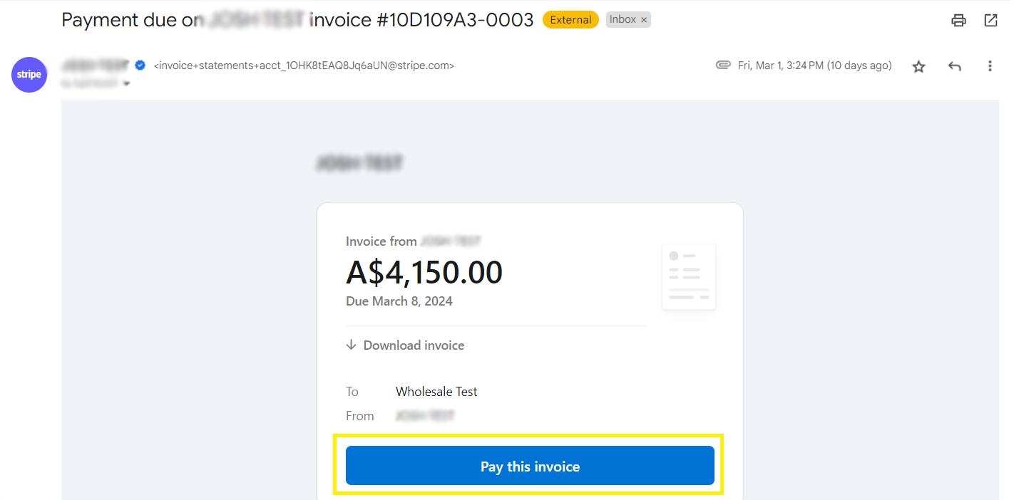 pay-invoice-example - Wholesale Suite Automated invoice email from Wholesale Payments