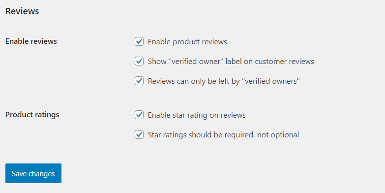WooCommerce-review-settings - Wholesale Suite Screenshot of the Reviews settings page on WooCommerce.